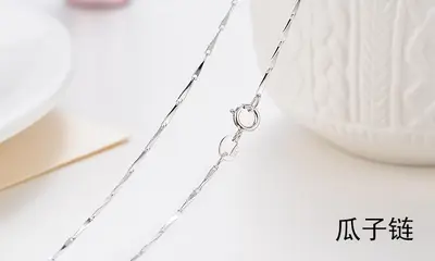 925 ayar gümüş kolye kadın erkek minimalist zincir - 8