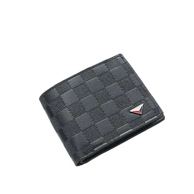 Men's Slim Short Wallet, PU Leather, Modern Business Style - 7