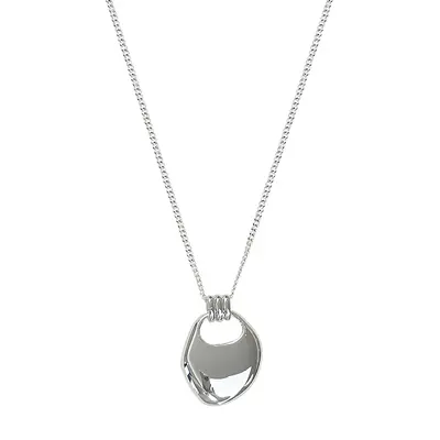 Saddle bag pendant luxury silver clavicle chain necklace