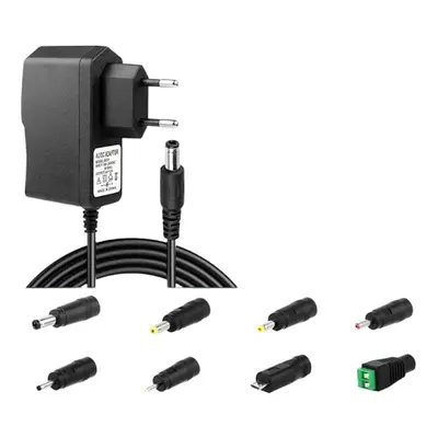 EU Standard 6V 2A Power Adapter, DC 5.5x2.5 mm, with 8 Tips