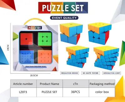 Smart Rubik's Cube Levels 2-5 Magic Ruler Rainbow Ball Gift Set, Educational Toy - 13