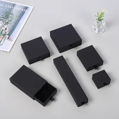Drawer Jewelry Box Earring Stud Packaging Carton Ring Earring Box Can Add Logo Necklace Box - 10