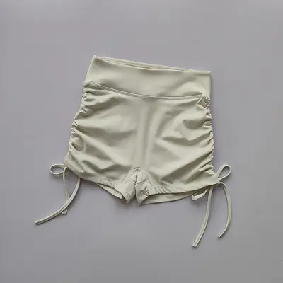 Women's Seamless 3/4 Yoga Shorts, High-Waist, Drawstring