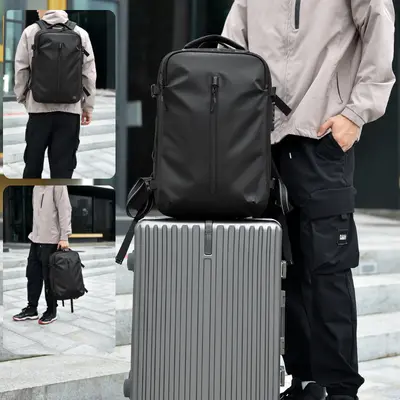 Vacuum Compression Men's Backpack with Combination Lock - 5