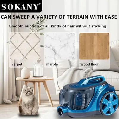 SOKANY 13005 Haushalts-Staubsauger, kabelgebunden, 3600 W, starke Saugkraft