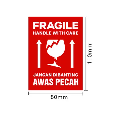 Fragile items, do not drop label, warning express fragile label, large English aviation label sticker, colored self-adhesive label - 9