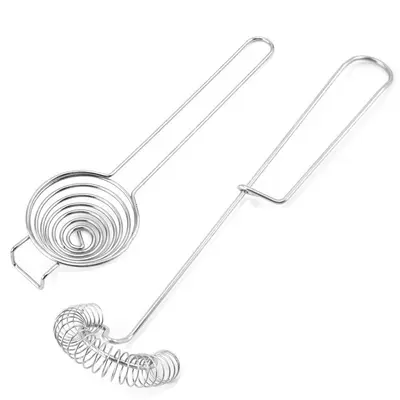 Creative extended handle stainless steel wire egg white separator stainless steel spring manual egg beater egg mixer
