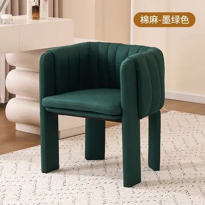 Single Backrest Chair with Vanity and Manicure Stool Style - 8