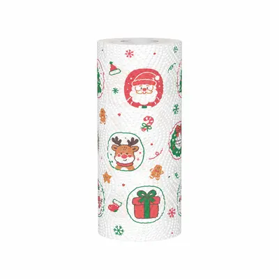Grenzüberschreitender Export Weihnachtsmuster-Serie Küchenpapier Öl- und Wassersaugfähiges Papier Kreatives bedrucktes Weihnachts-Küchenpapier - 12