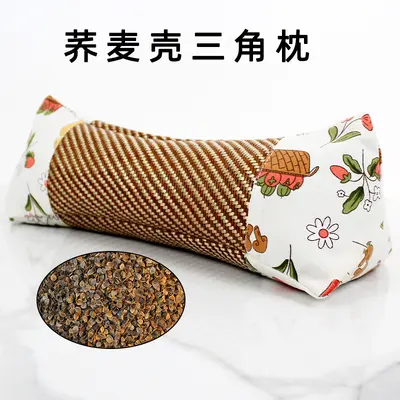 Buckwheat Hull Triangular Cervical Pillow with Mugwort Support - 8