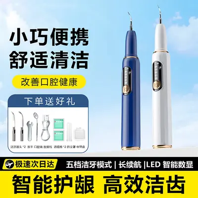 Ultrasonic Teeth Cleaner for Tartar and Plaque Removal, Portable Household