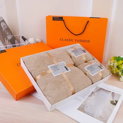 Korallenflor-Badetuch Geschenkset 3-teilig Orange - 12
