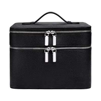 Double-Layer Portable Professional Makeup Bag with Multiple Compartments