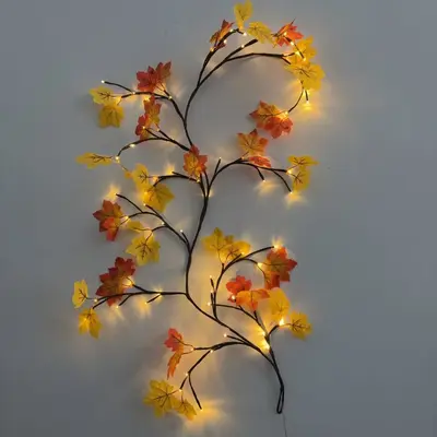 LED Fairy String Lights with Shapeable Rattan, Leaf, Butterfly and Flower Decor - 13