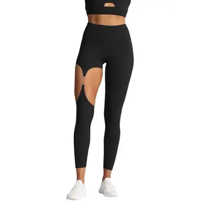 Durchbrochene sexy lange Hose schnelltrocknend hohe Taille Pilates Po-Lifting - 6