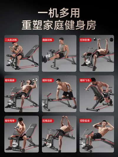 Multifunctional Preacher Dumbbell Bench, Home and Commercial Fitness, Sit-Up Assist