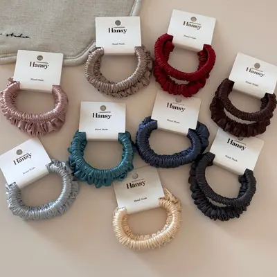 Korean Style Satin Hair Ties Set, Silk-Like, High Elasticity