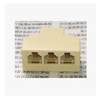 Telephone Line 1-to-3 Splitter Box and Adapter, Four-Way