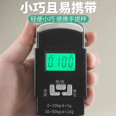 Express Delivery Weighing Mini Portable Electronic Scale High Precision Luggage Hook Spring Scale Household Portable Handheld Small Scale