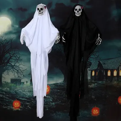 Halloween Hanging Horror Skeleton and Weeping Ghost Outdoor Decoration