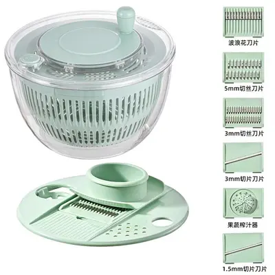 Vegetable Spiralizer and Cutter, Salad Spinner - 12