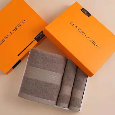 Baumwoll-Handtuch-Set dreiteilig Geschenkbox - 3