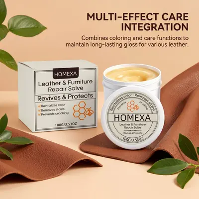 HOMEXA Leather and Furniture Care Cream, Soft Gloss Surface Renewal - 3