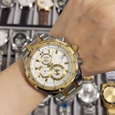 Geschäfts-Armbanduhr Gold wasserdicht Luxus-Quarz