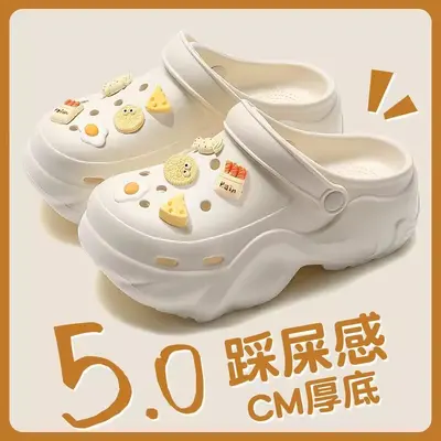 Women's Cartoon Hole Slippers, EVA, Non-Slip Thick Sole, Summer 2025