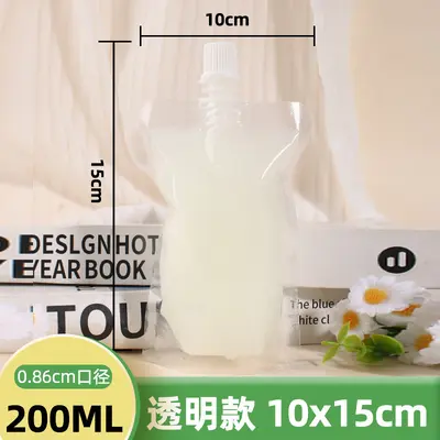 Disposable transparent spout pouch soy milk bag traditional Chinese medicine liquid packaging bag fruit juice beverage plastic pouch yogurt sealed bag - 9