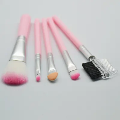 Pink 5-piece makeup brush set, eyeshadow brush, lip brush, makeup brush, five-piece brush set, beauty concealer blush - 7