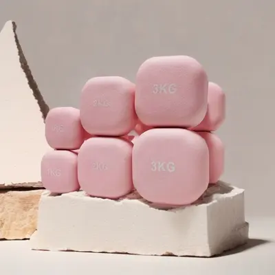 Kadınlar için evde kullanım 2 kg çift erkek kare başlı dökme demir genç ve çocuk saf demir set - 4