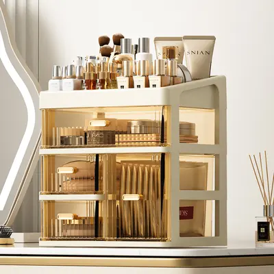 Cosmetics storage box drawer organizer desktop