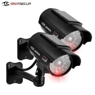 Solar fake security camera with LED light - 2