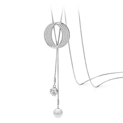 Wholesale sweater chain women's long 2025 new versatile simple fashion clothing chain hanging chain decorative necklace trend - 9