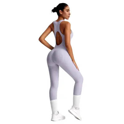 Long Backless Tight Yoga Jumpsuit, High Elasticity - 5
