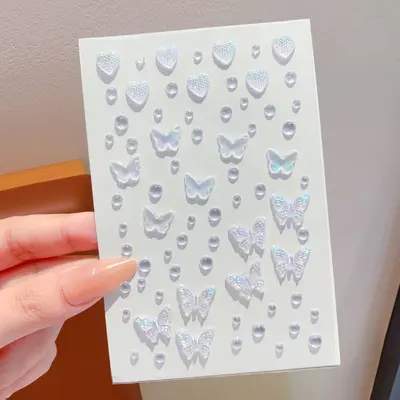 Kinder-Gesichtsaufkleber Schmetterling mit Strass, bunte Konzert-Make-up-Sticker - 13