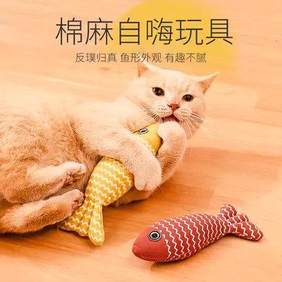 Self-Play Catnip Realistic Fish Cat Teaser Toy for Kittens - 3