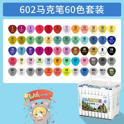 Kunstmarker 80 Farben doppelköpfig Alkohol-Basis - 8