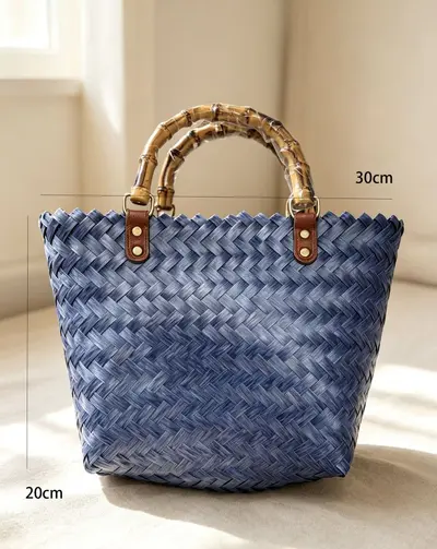 Handwoven Bamboo Knot Women's Handbag Gift Style Multiple Designs Shoulder Bag - 9