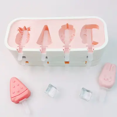 Food-grade silicone ice cream mold homemade ice cream popsicle children's cartoon cheese stick mold