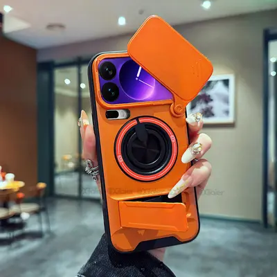 iPhone 18 Pro Max Case with Sliding Camera Cover and Ring Holder - 7
