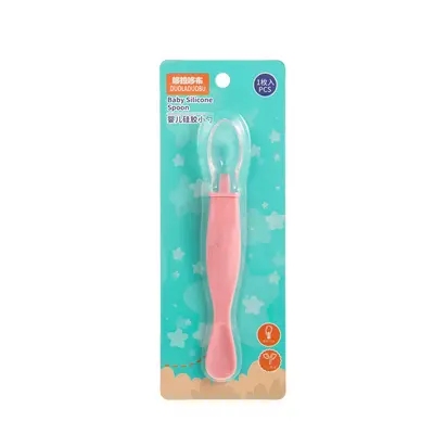 Baby silicone spoon, soft-head feeding spoon model 6101