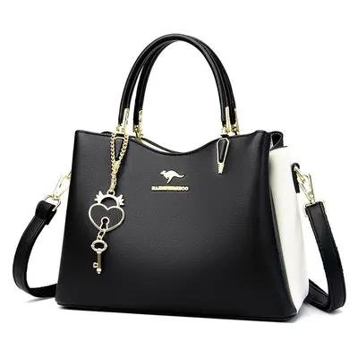 Genuine Leather Women's Shoulder Bag, Large Capacity Cowhide Handbag, Crossbody Strap - 6