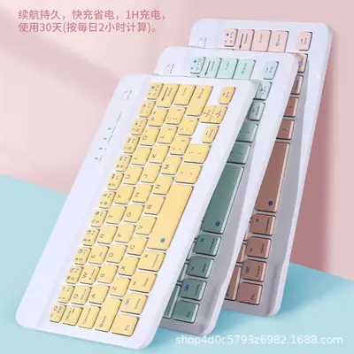 无线蓝牙键盘鼠标巧克力跨境笔记本适用于IPAD华为平板手机等外接 - 2