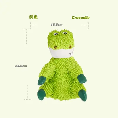 Squeaky Chew-Resistant Dog Toy, Plush Mop Design - 8