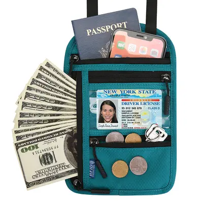 Document Bag with RFID Protection, Neck Hanging