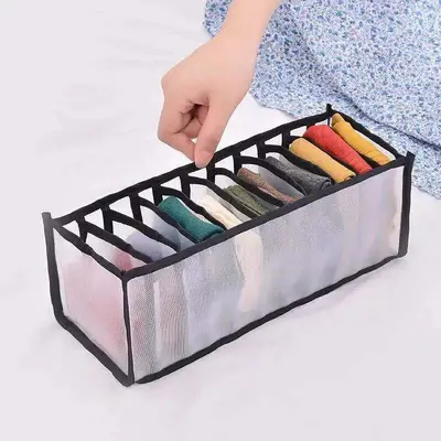 Underwear Storage Box Drawer-Style Clothing Organizer Bra Three-in-One Divider Box Sock Storage Wardrobe Organizer - 12