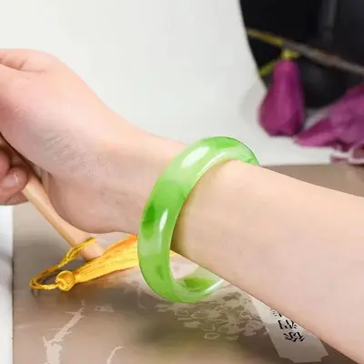 Imitation Jade Armband 13mm grün Hetian-Stil - 11