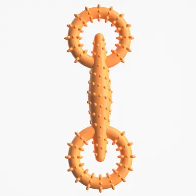 TPR Pet Pull Ring Dog Chew Toy, Interactive - 12